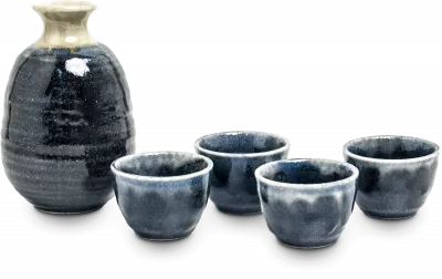 Set pentru Sake format din 5 piese  Albastru