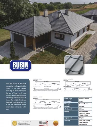 RUBIN PLUS Mat 0,5 Eco Cărămiziu RR750