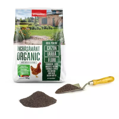 Fertilizanti si biostimulatori pentru aplicare la sol -  Ingrasamant organic pentru gazon si flori, GOSPODARU', sac de 18 kg (găinaț de pasăre), hectarul.ro