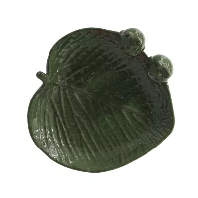 Adapatoare pentru pasari verde din ceramica Frogs on Leaf Esschert Design