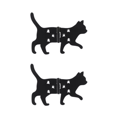 Balamale set 2 bucati stanga negre din fier Cat Esschert Design
