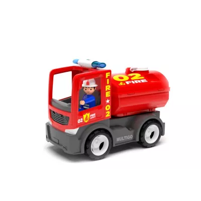 Jucarii interior - Camion de pompieri cu cisterna si un pompier MultiGO, hectarul.ro