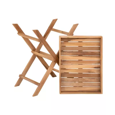 Mobilier interior - Masuta lemn tec cu tava detasabila 29x39x49,5 cm Ronda House Nordic, hectarul.ro