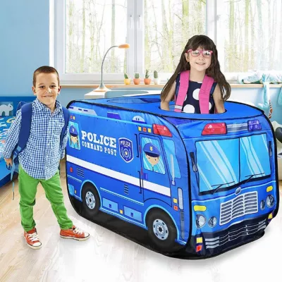 Camera copilului - Cort de joaca pentru copii, POLICE BUS, TT1003A, hectarul.ro