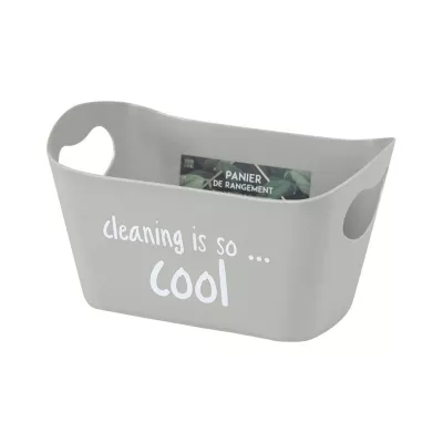 Cos de depozitare 23X15X13 cm gri deschis din plastic Urban Living