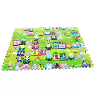 Camera copilului - Covor de joaca puzzle pentru copii din spuma EVA, 60 x 60 cm, 4 piese - EP 1008A, hectarul.ro