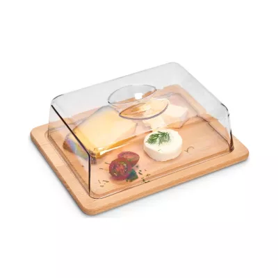 Bucatarie - Cutie pentru branza, din lemn si plastic, 25 cm, Cheese Cover Zeller, hectarul.ro
