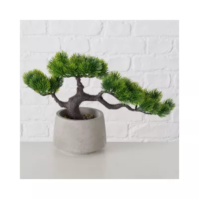 Decoratiune alb/verde design bonsai in ghiveci 21 cm Boltze