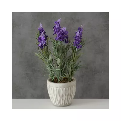 Decoratiune din plastic 32 cm lavanda in ghiveci Lavendel Boltze
