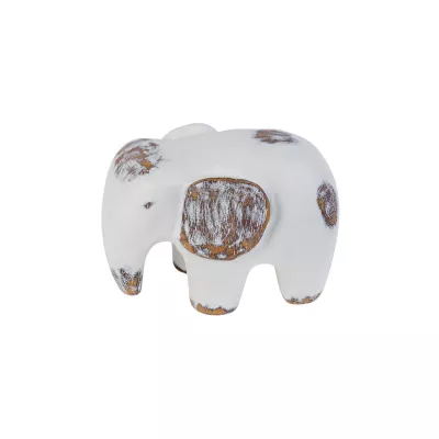 Decoratiuni de interior - Decoratiune elefant alb din polirasina 9 cm Yazhi, hectarul.ro