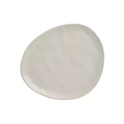 Farfurie crem ceramica asimetrica 23X20X2 cm Inart