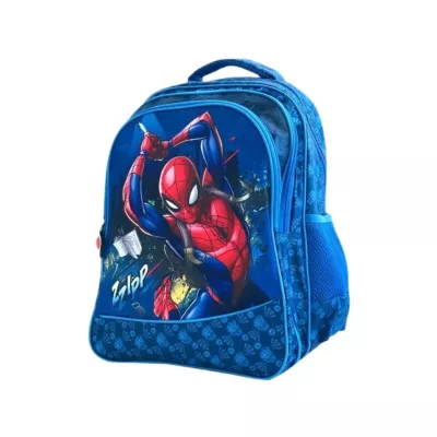 Ghiozdan Mare cu 3 Compartimente, Spider Man, albastru/rosu,42 Cm