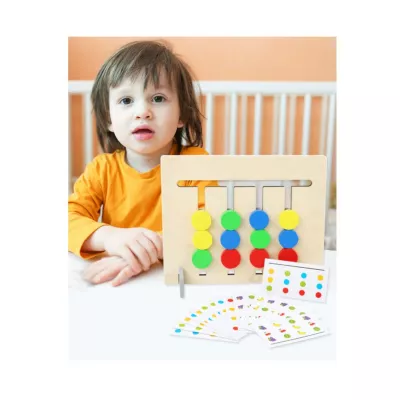 Jucarii interior - Joc Montessori – Labirint asociere culori si fructe 2 in 1, WD 9514, hectarul.ro
