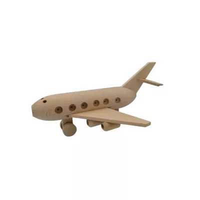 Jucarie avion din lemn natur
