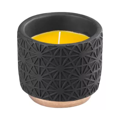 Lumanare anti tantari parfumata, in suport de ceramica neagra, Citronella, 200 gr, 26 ore durata de ardere