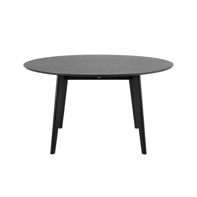 Mobilier interior - Masa de dining neagra din MDF furniruit 140 cm Roxby Actona, hectarul.ro