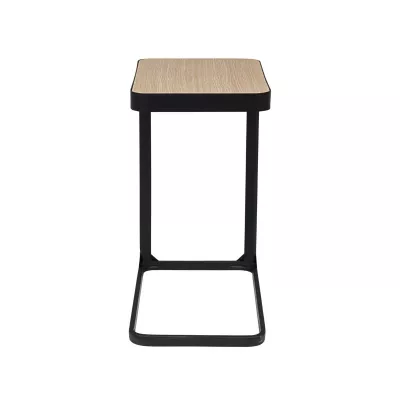 Masuta de cafea din otel si MDF furniruit 50x30 cm Bizzotto