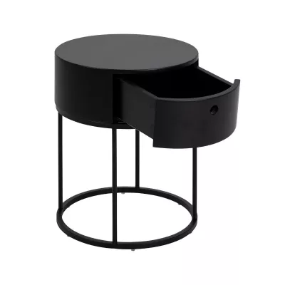 Mobilier interior - Noptiera neagra din MDF Polo II Actona, hectarul.ro