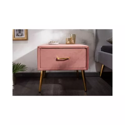 Mobilier interior - Noptiera roz pal Famous Invicta, hectarul.ro