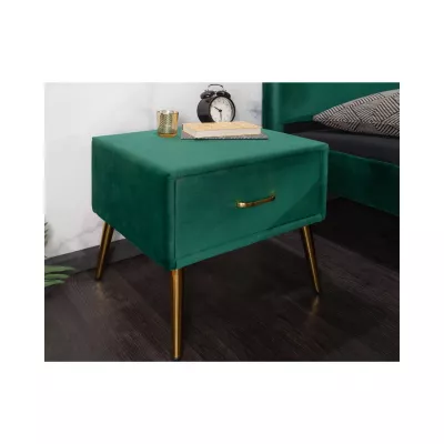 Mobilier interior - Noptiera verde smarald Famous Invicta, hectarul.ro