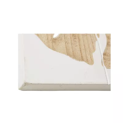 Decoratiuni de interior - Oglinda alb/maro din lemn, MDF si sticla 76x54 cm Folium Bizzotto, hectarul.ro
