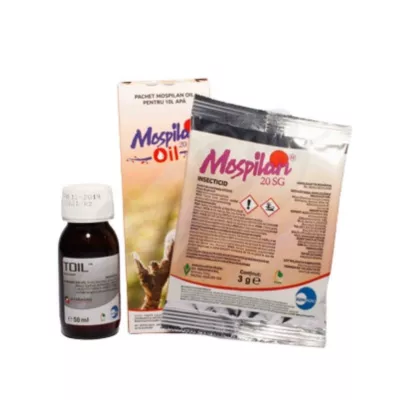 Insecticide - Pachet Mospilan Oil 10 litri apa ( Mospilan 20SG 3 grame + Toil 50 ML ), hectarul.ro