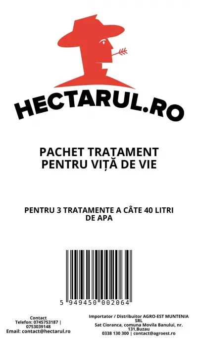 Pachete tehnologice - Pachet tratament pentru vita de vie, 4 tratamente x 40 litri de apa, hectarul.ro
