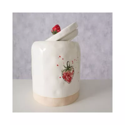 Bucatarie - Recipient de depozitare din ceramica 26 cm Strawberry Boltze, hectarul.ro