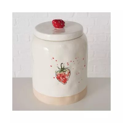 Recipient de depozitare din ceramica 26 cm Strawberry Boltze