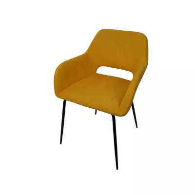 Mobilier interior - Pachet 3+1 Scaun living galben, din catifea poliester si metal, fix, CH26 F009-11, hectarul.ro