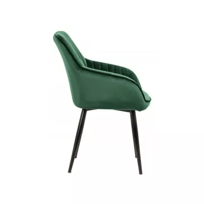 Mobilier interior - Scaun dining verde smarald din catifea de poliester Turin Invicta, hectarul.ro