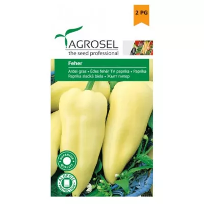 Ardei - Seminte Ardei gras Feher ** Agrosel 0.8 g, hectarul.ro
