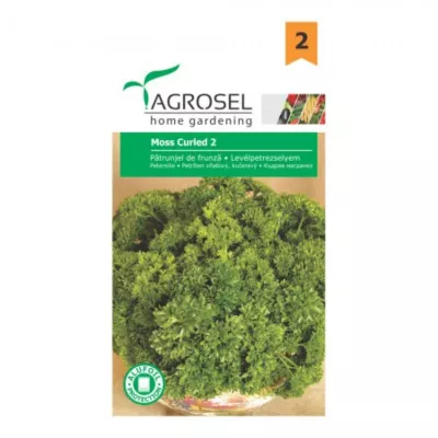 Patrunjel  - Seminte aromatice Patrunjel de frunza Moss Curled 2 Agrosel 4 g, hectarul.ro