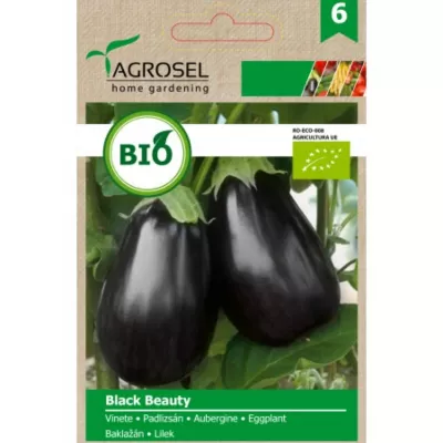 Vinete - Seminte bio Vinete Black Beauty ECO Agrosel 1.25 g, hectarul.ro
