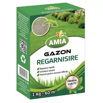 Seminte gazon - Seminte Gazon REGARNISIRE AMIA 1 Kg, hectarul.ro