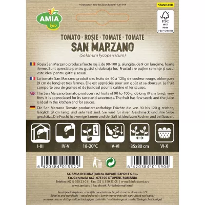 Tomate - Seminte Tomate San Marzano BIO AMIA 0.15gr, hectarul.ro