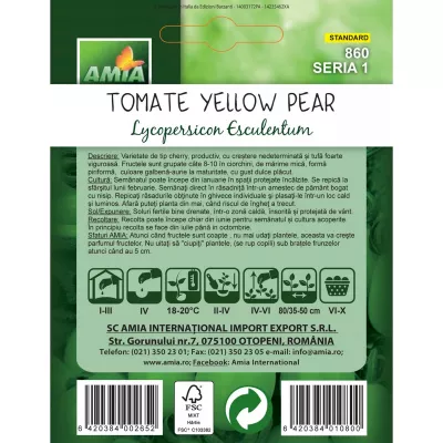 Tomate - Seminte Tomate YELLOW PEAR A AMIA 0.7gr, hectarul.ro