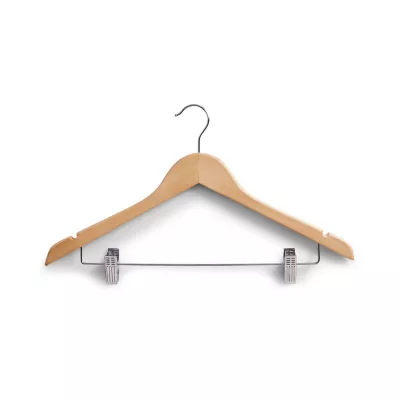 Mobilier interior - Set 3 umerase de haine cu clipsuri, din lemn, Clothes Hanger Set Zeller, hectarul.ro