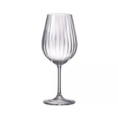 Set de 16 pahare pentru vin rosu, vin alb, sampanie si apa, transparent, din cristal de Bohemia, 500/520/690/260 ml, Sarah Waterfall