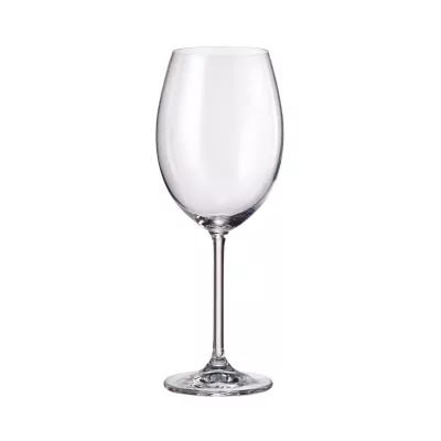 Set de 2 pahare pentru vin rosu, transparent, din cristal de Bohemia, 600 ml, 2For2