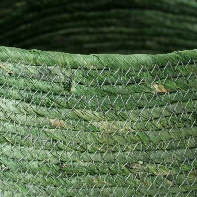 Set de 3 cosuri de depozitare verzi din iuta si fibre de porumb Takeo Boltze