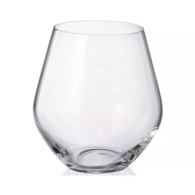 Set de 6 pahare pentru apa, transparent, din cristal de Bohemia, 500 ml, Tori Titanium