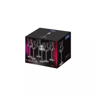 Bucatarie - Set de 6 pahare pentru lichior, transparent, din cristal de Bohemia, 85 ml, Accesorries Collection, hectarul.ro