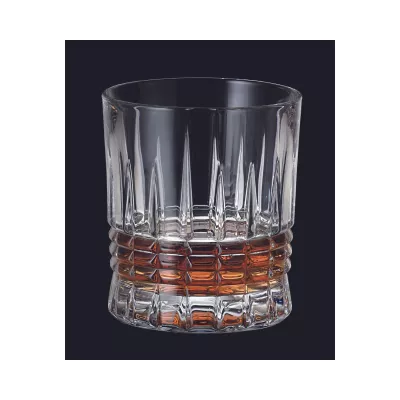Bucatarie - Set de 6 pahare pentru whisky, transparent, din cristal de Bohemia, 350 ml, Bohemia Whisky Coll. Pinna, hectarul.ro