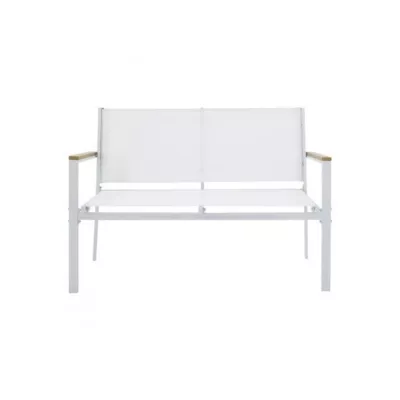 Mobilier terasa - Set mobilier terasa/ gradina cu masa, canapea si scaune alb, hectarul.ro