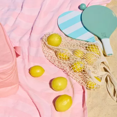 Set palete cu 2 mingi, pentru plaja Sunnylife Classic Stripe