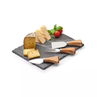 Bucatarie - Set platou cu 3 cutite pentru branzeturi, 24 x 18 cm Cheese Serving Set Zeller, hectarul.ro