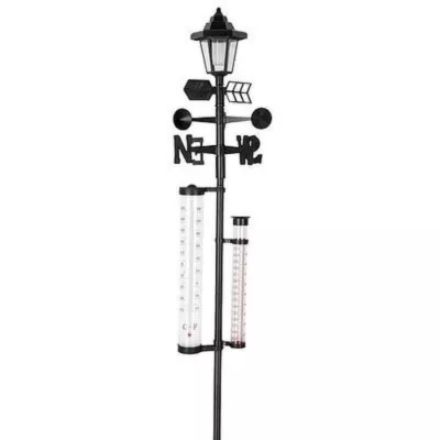 Termometre si pluviometre - Statie meteo SWS29, Solara, 158 cm, pluviometru, termometru, lampa solara, hectarul.ro