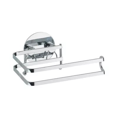 Baie - Suport argintiu din inox pentru hartie igienica, 13,5 x 11 x 7 cm, Edelstahl Wenko, hectarul.ro