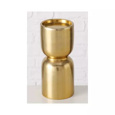DECORATIUNI INTERIOR - Suport de lumanare auriu din metal 16 cm Tiima Boltze, hectarul.ro